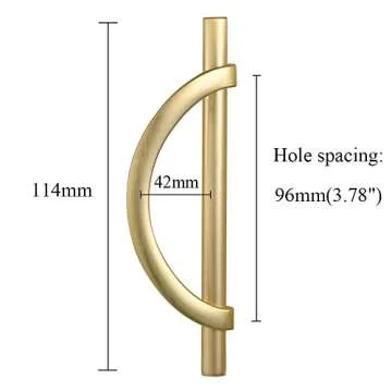 DAPANIY Gold Half Moon Cabinet Pulls - 8 Pack