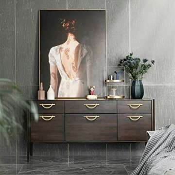 DAPANIY Gold Half Moon Cabinet Pulls - 8 Pack