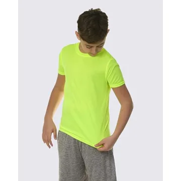 Boys Girls Active Athletic Dri Fit T-Shirts 5 Pack