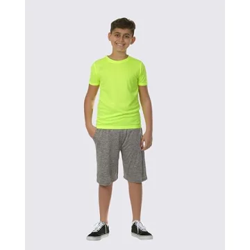 Boys Girls Active Athletic Dri Fit T-Shirts 5 Pack