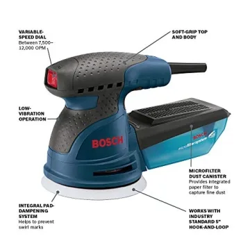 BOSCH ROS20VSK Random Orbital Sander with Dust Collector