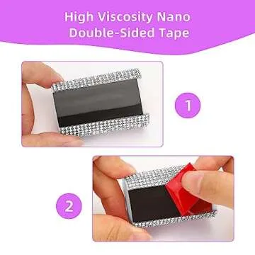 QUIINWNR Car Accessories for Women,Car Lip Balm Holder,Easy to Install, The Exterior is Made of Czech Rhinestones Very Shiny (Original Design All Other Products are Plagiarized)