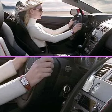 QUIINWNR Car Accessories for Women,Car Lip Balm Holder,Easy to Install, The Exterior is Made of Czech Rhinestones Very Shiny (Original Design All Other Products are Plagiarized)