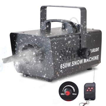 BIPOLARLIGHT 650W Snow Machine - Wireless Remote, Perfect for Parties & Events
