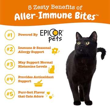 Zesty Paws Cat Allergy Relief - Anti Itch Supplement - Omega 3 Probiotics - Salmon Oil Digestive Hea...