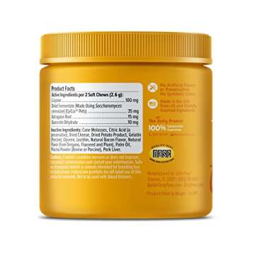 Zesty Paws Cat Allergy Relief - Anti Itch Supplement - Omega 3 Probiotics - Salmon Oil Digestive Health - Soft Chews for Skin & Seasonal Allergies - with Epicor Pets - Bacon - 60 Count