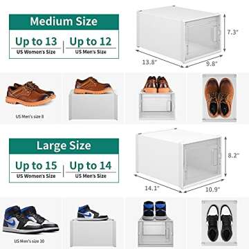 YITAHOME XL Shoe Storage Box for All Shoe Sizes