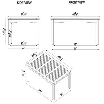 Lyndon Eucalyptus Wood Outdoor Conversation Set - Includes 2-Seat Bench with Cushions, Two Chairs with Cushions, and Cocktail Table - Weather-Resistant