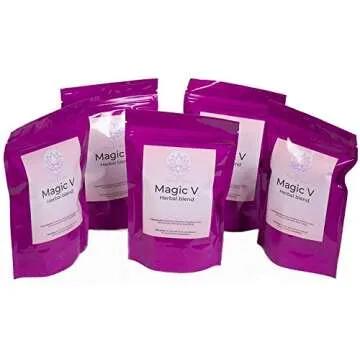 Magic V Steam Seat Yoni Kit, 5 Pack Herbs Bundle 30 Steam Sessions, Portable Vaginal Spa, Sitz Bath Better Results with Longer Consistent Steam Sessions (Lavender)