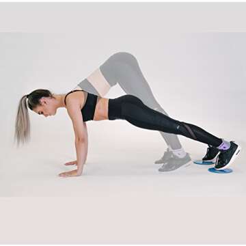 Thirty48 Gliding Discs Core Sliders and 5 Exercise Resistance Bands | Strength, Stability, and Training for Home, Gym, Travel | User Guide & Carry Bag