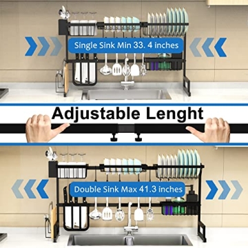 AIVIKI Adjustable Over the Sink Dish Drying Rack