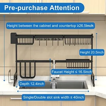 AIVIKI Adjustable Over the Sink Dish Drying Rack