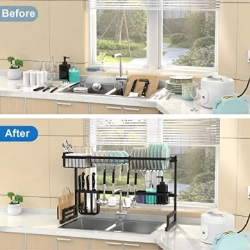 AIVIKI Adjustable Over the Sink Dish Drying Rack