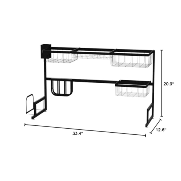 AIVIKI Adjustable Over the Sink Dish Drying Rack