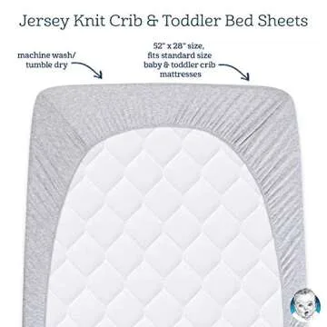Gerber Baby Boys Girls Neutral Newborn Infant Baby Toddler Nursery 100% Cotton Fitted Bedding Crib S...