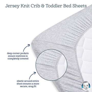 Gerber Baby Boys Girls Neutral Newborn Infant Baby Toddler Nursery 100% Cotton Fitted Bedding Crib Sheet, Stripes Grey, 28" x 52"