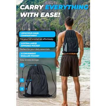 COZIA DESIGN Snorkeling Gear for Adults with Fins - Full Face Snorkel Mask and Swim Fins, 180° Pano...