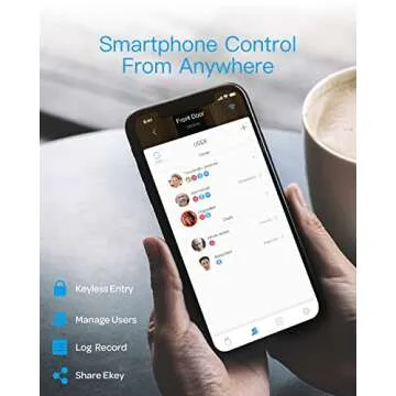 ULTRALOQ Lever, WiFi Smart Lock with Bridge, Heavy Duty 5-in-1 Keyless Entry Door Locks, Fingerprint Lock with Keypads and Voice Guide, Smart Door Lock for Front Door, Home and Office