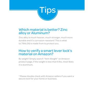 ULTRALOQ Lever, WiFi Smart Lock with Bridge, Heavy Duty 5-in-1 Keyless Entry Door Locks, Fingerprint Lock with Keypads and Voice Guide, Smart Door Lock for Front Door, Home and Office