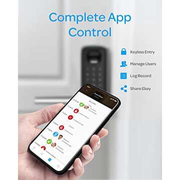 ULTRALOQ Lever, WiFi Smart Lock with Bridge, Heavy Duty 5-in-1 Keyless Entry Door Locks, Fingerprint Lock with Keypads and Voice Guide, Smart Door Lock for Front Door, Home and Office