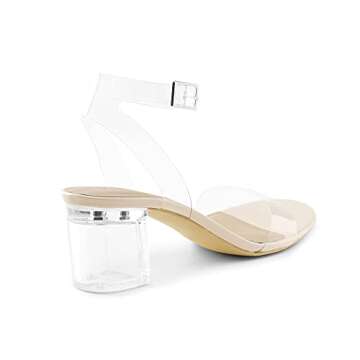 DREAM PAIRS Women's Open Toe Ankle Strap Low Block Chunky Heels Sandals Party Dress Pumps Shoes,Size...