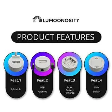 Lumoonosity Moon Neon Sign - Moon Neon Light for Bedroom, Desk, Table Decorations - Battery/USB Powered Moon Shaped Light - Stand Alone Moon Led Signs - Warm White Moon Led Light - Cute Neon Lamp Sign