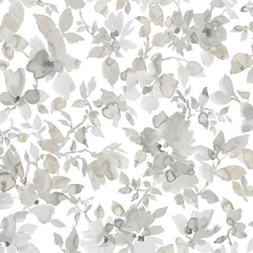 RoomMates Neutral Watercolor Floral Wallpaper for Easy DIY