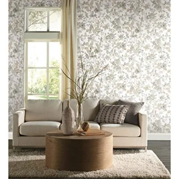 RoomMates Neutral Watercolor Floral Wallpaper for Easy DIY