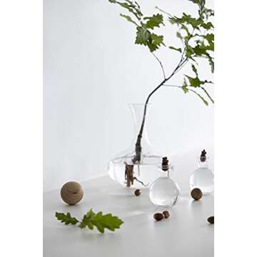 Sagaform Spice and Herb Nature Collection Storage Bottles, 4 1/8-Inch, Clear