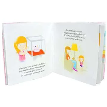 Tickle & Main Princess Potty Training Gift Set with Book, Potty Chart, Star Magnets, and Reward Crown for Toddler Girls