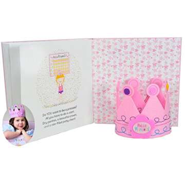Tickle & Main Princess Potty Training Gift Set with Book, Potty Chart, Star Magnets, and Reward Crown for Toddler Girls