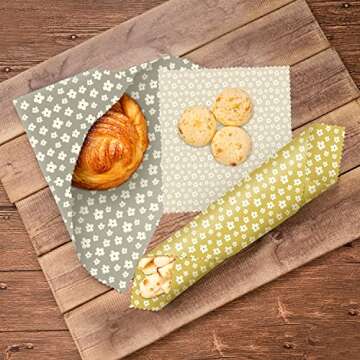 Eco-Friendly Akeeko Beeswax Food Wraps Assorted 3 Pack