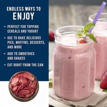 Augason Farms Freeze Dried Sliced Strawberries - Keto Friendly
