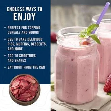 Augason Farms Freeze Dried Sliced Strawberries - Keto Friendly