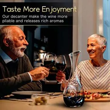 NUTRIUPS Wine Decanter Hand Blown Lead-Free Crystal Wine Decanter Classic Pierced Designed Wine Decanter Luxury Wine Decanters and Carafes