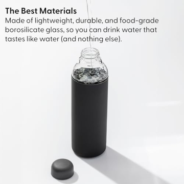 W&P Porter Glass Water Bottle with Silicone Sleeve - 20oz