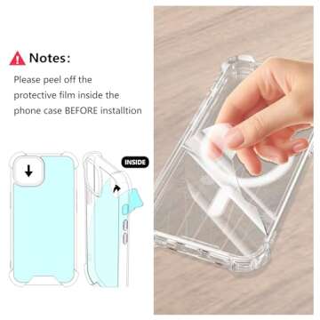 ZTOFERA for iPhone 13/14 Magnetic Case - Cute Floral Design & Protective Phone Cover