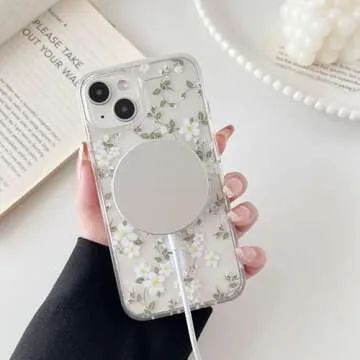 ZTOFERA iPhone 13/14 Magnetic Floral Case - Cute & Protective