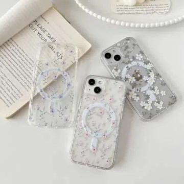 ZTOFERA iPhone 13/14 Magnetic Floral Case - Cute & Protective