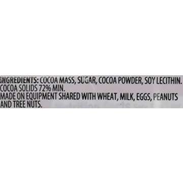 Trader Joe's 72% Cacao Belgian Dark Chocolate Bars (2 Packs of 3),1 Pound