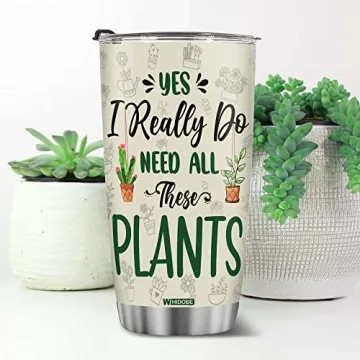 WHIDOBE 20 oz Gardening Tumbler for Plant Lovers