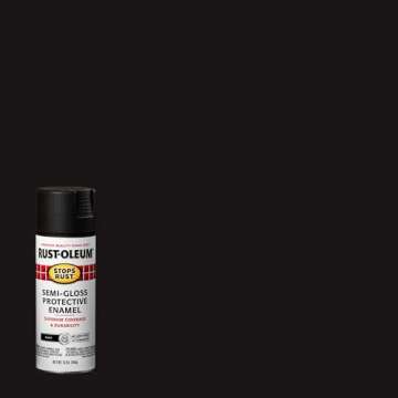 Rust-Oleum 7798830-6PK Stops Rust Spray Paint, Semi-Gloss Black, 12 Ounce (Pack of 6)