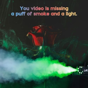 LURT Fog Machine Mini Smoke Machine 13 Colorful Lights 500W 2500CFM Small with Wireless Remote Contr...