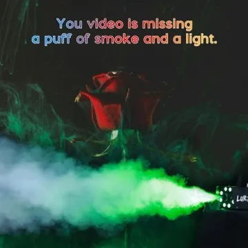 LURT Fog Machine Mini Smoke Machine 13 Colorful Lights 500W 2500CFM Small with Wireless Remote Contr...