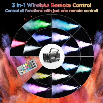 LURT Mini Fog Machine with Wireless Remote Control 500W