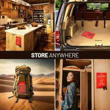 Hoapavi 2-Pack Emergency Fire Blanket for Home & Kitchen, 40” x 40" Flame-Resistant Blankets Suitable for Camping, Barbecue, Picnic, Car, Fireplace & Warehouse Emergency Survival Safety Blankets.