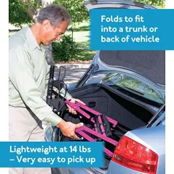 Carex Step 'N Rest Aluminum Rolling Walker For Seniors, Pink - Rollator Walker With Seat - With Back Support, 6 Inch Wheels, 250lbs Support, Lightweight