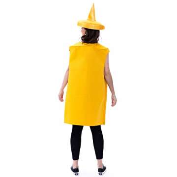 Seasons Mustard Costume Ketchup Cosplay Halloween Costume for Adult One Size (Yellow Mustard)