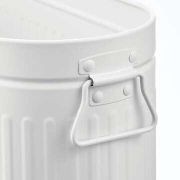 mDesign Large Steel Free Standing Toilet Paper Organizer, 6-Roll Tissue Storage Holder Container Bin for Bathroom Floor, Fits Under Sink, Vanity, Shelf, In Cabinet, or Corner, Oscar Collection - White