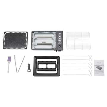 Portable Gas Grill Butane Stove, Portable Camping Grill Gas Stove Portable Tabletop bbq Grill Free S...